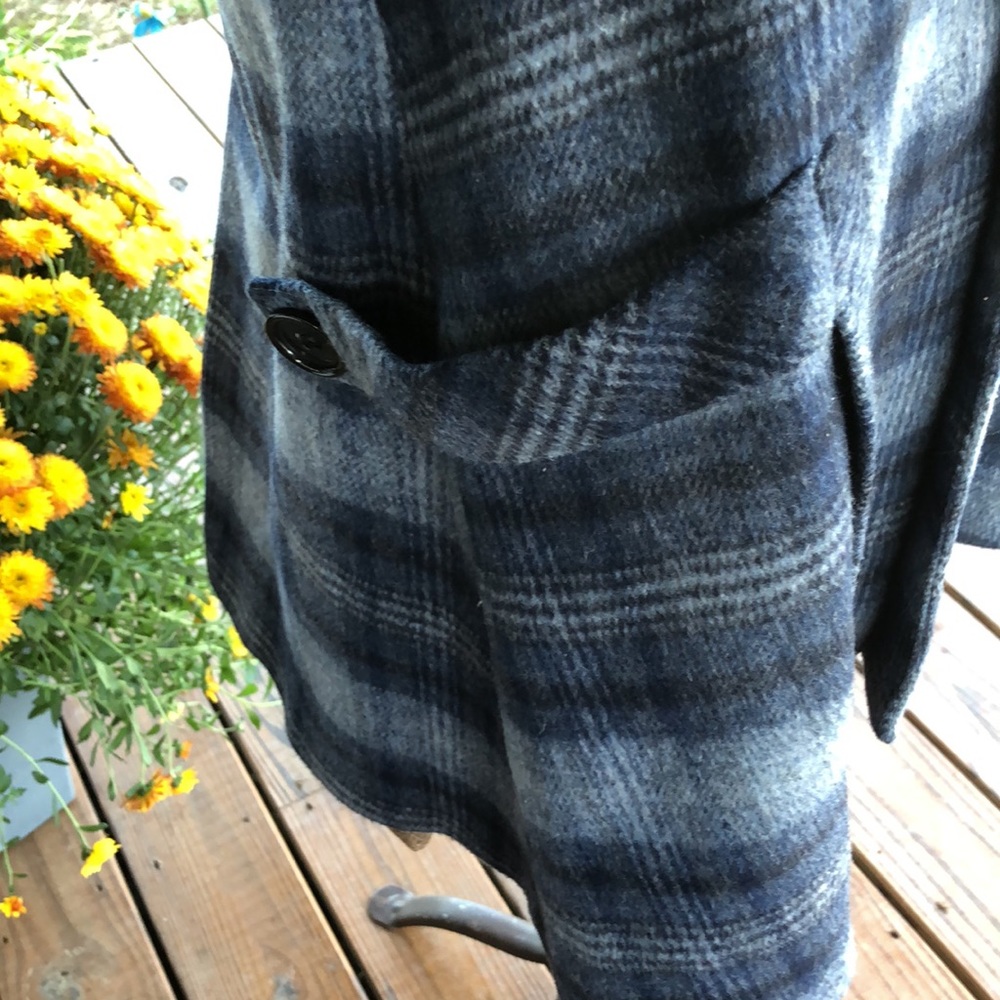 Blue Plaid Swing Jacket-Small - Picture 5 of 11